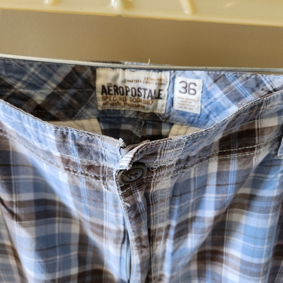 Aeropostale Relaxed Plaid Bermuda Shorts Size 36 Waist - Picture 3 of 5